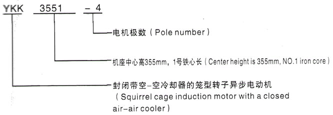 YKK系列(H355-1000)高压YKK6302-8三相异步电机西安泰富西玛电机型号说明